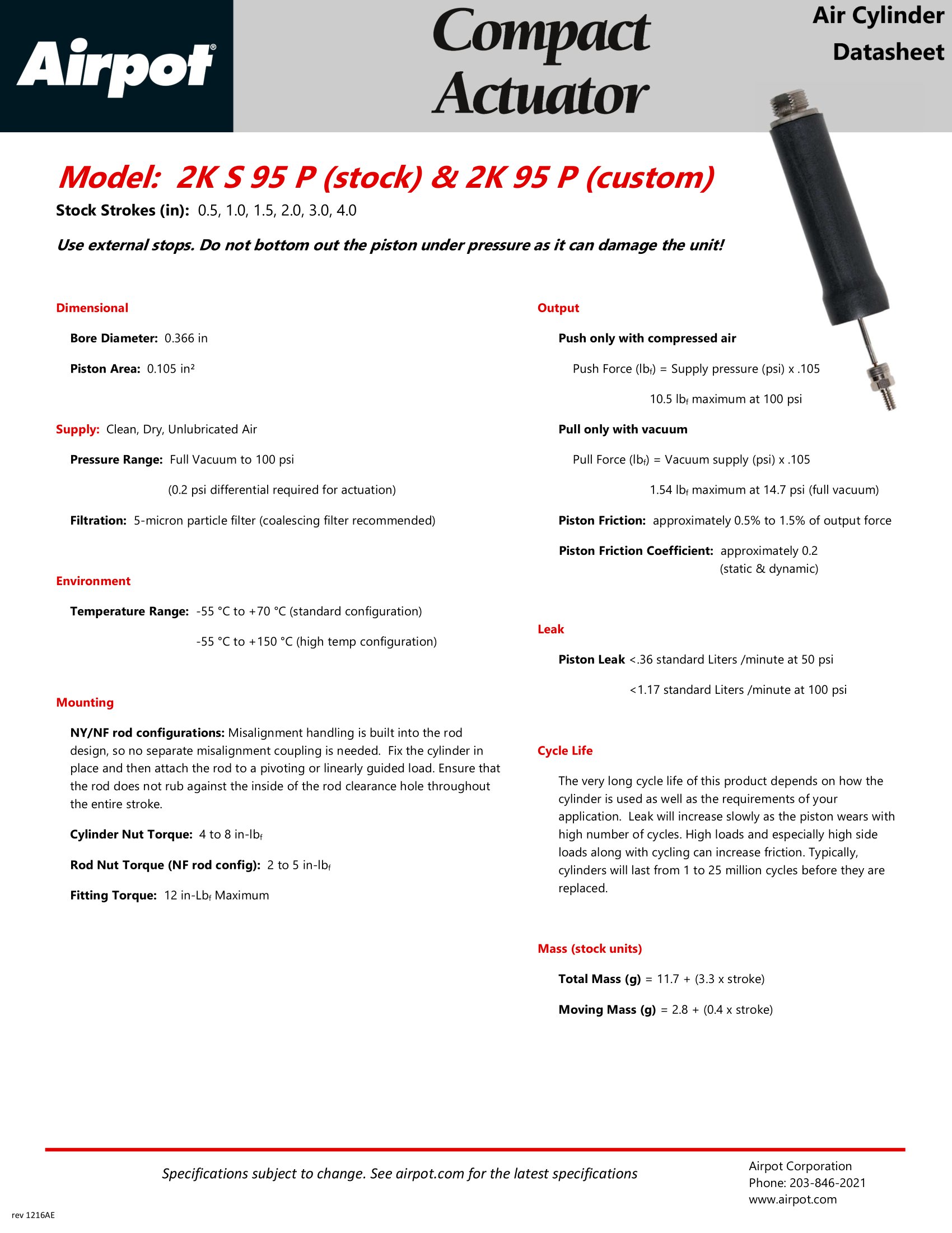 2KS95P - Bore: .366